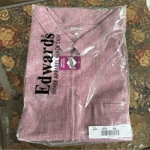 NEW Edwards 4X Red Zipper Front Casual Pocket BIG Man Short Sleeve Service Shirt